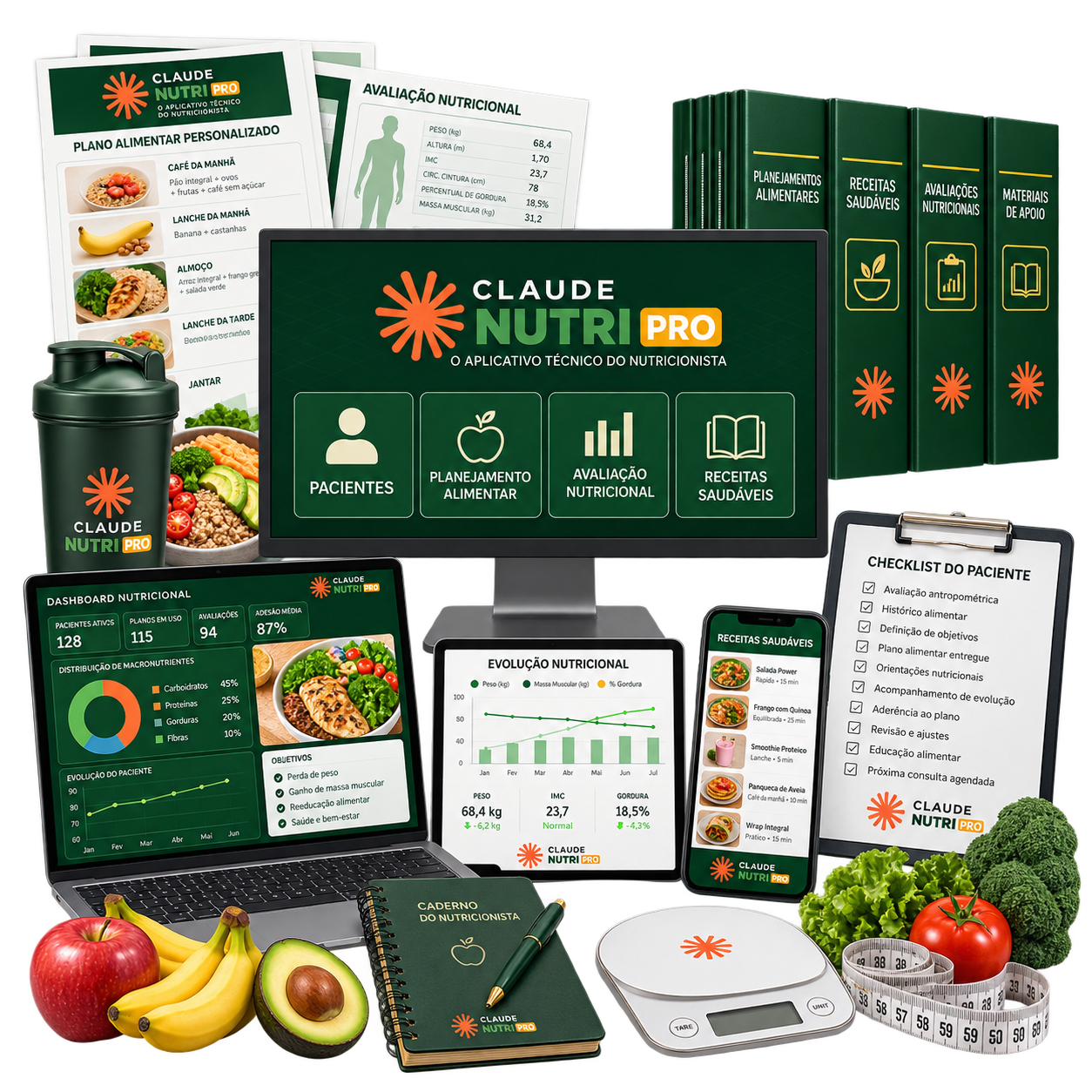 Tudo que vem no Claude Nutricionista PRO